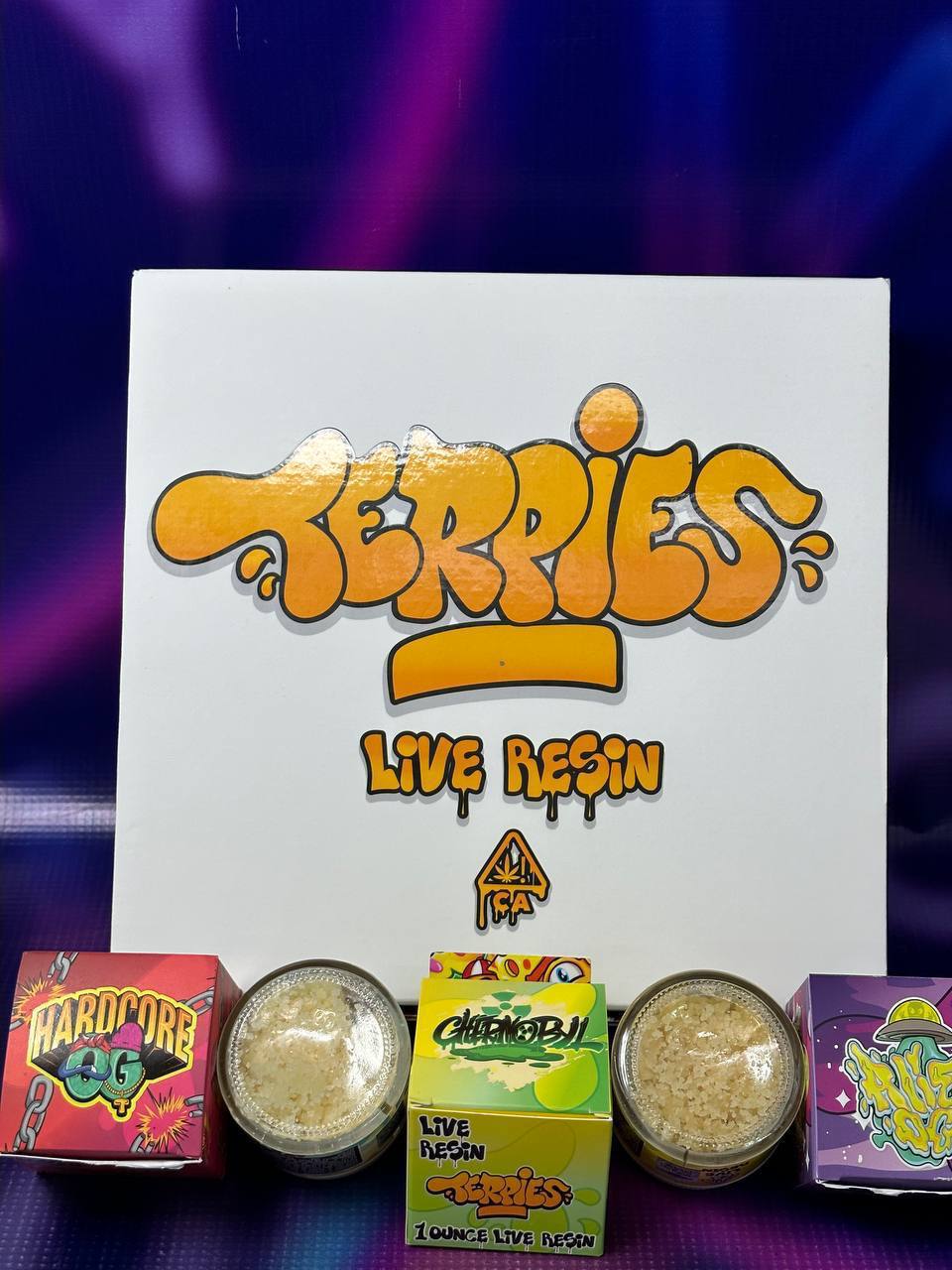 Terpies Extracts Premium Live Resin Sugar Badder Shatter Crumble Diamond Concentrate Master Box