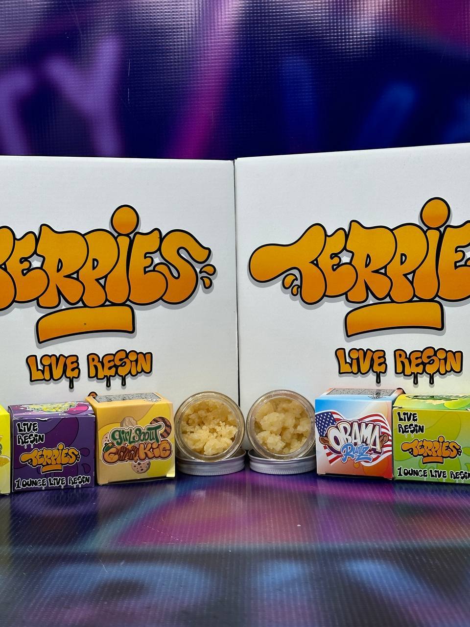 Terpies Extracts Premium Live Resin Sugar Badder Shatter Crumble Diamond Concentrate